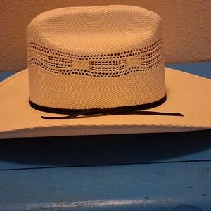 Men's Cream Cowboy Hat Bandora Texas HAT CO. 0498 New Without Tag